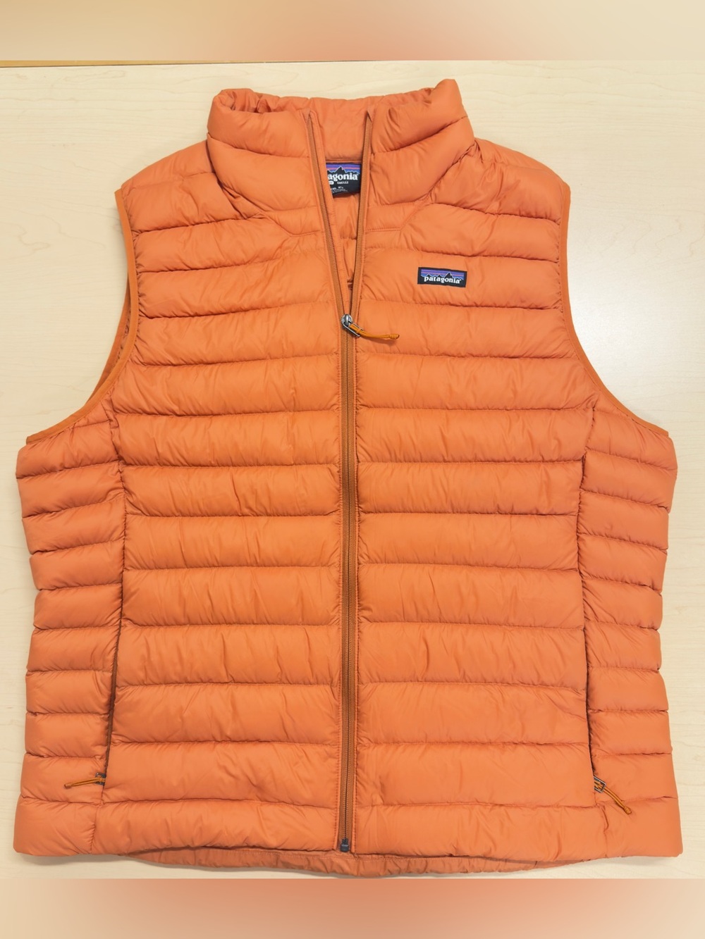 Patagonia Men's Down Sweater Vest Orange Puffer XXL Excellent Like New